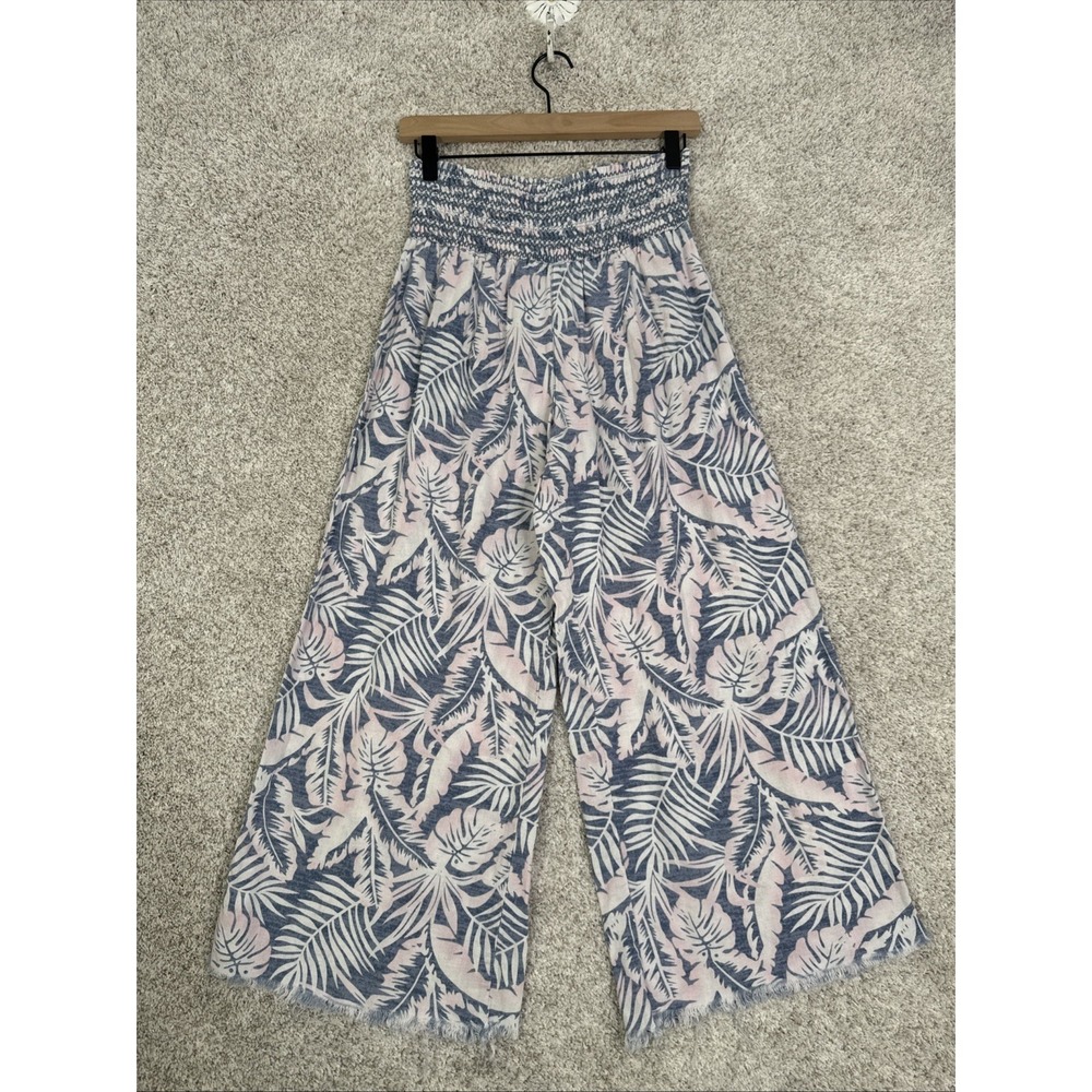 Dahui Women`s Linen Blend Pants Loose Yoga Sweatpants Wide Leg Smock Waist